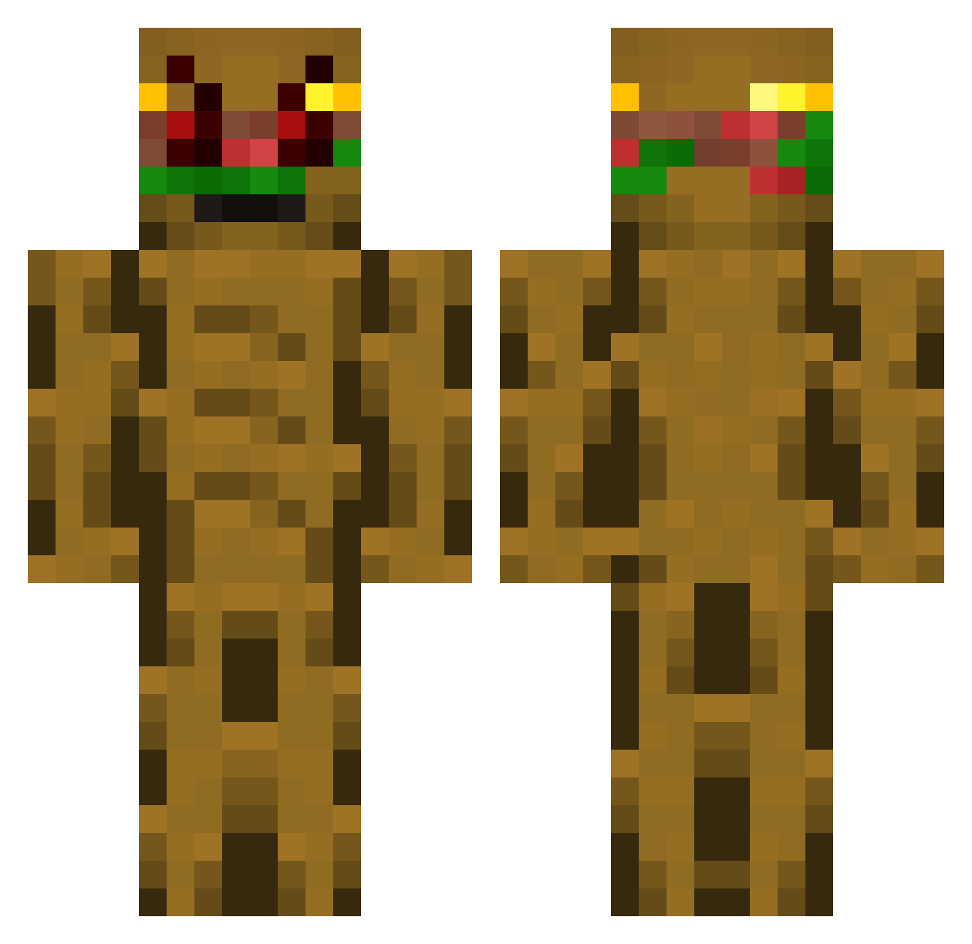 sandwichbr Minecraft skin, front and back view
