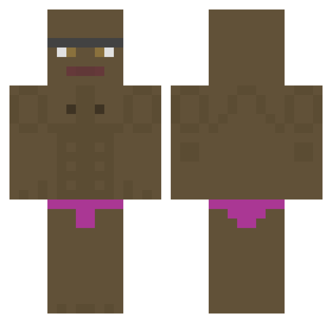 GigaTheZangi Minecraft skin, front and back view