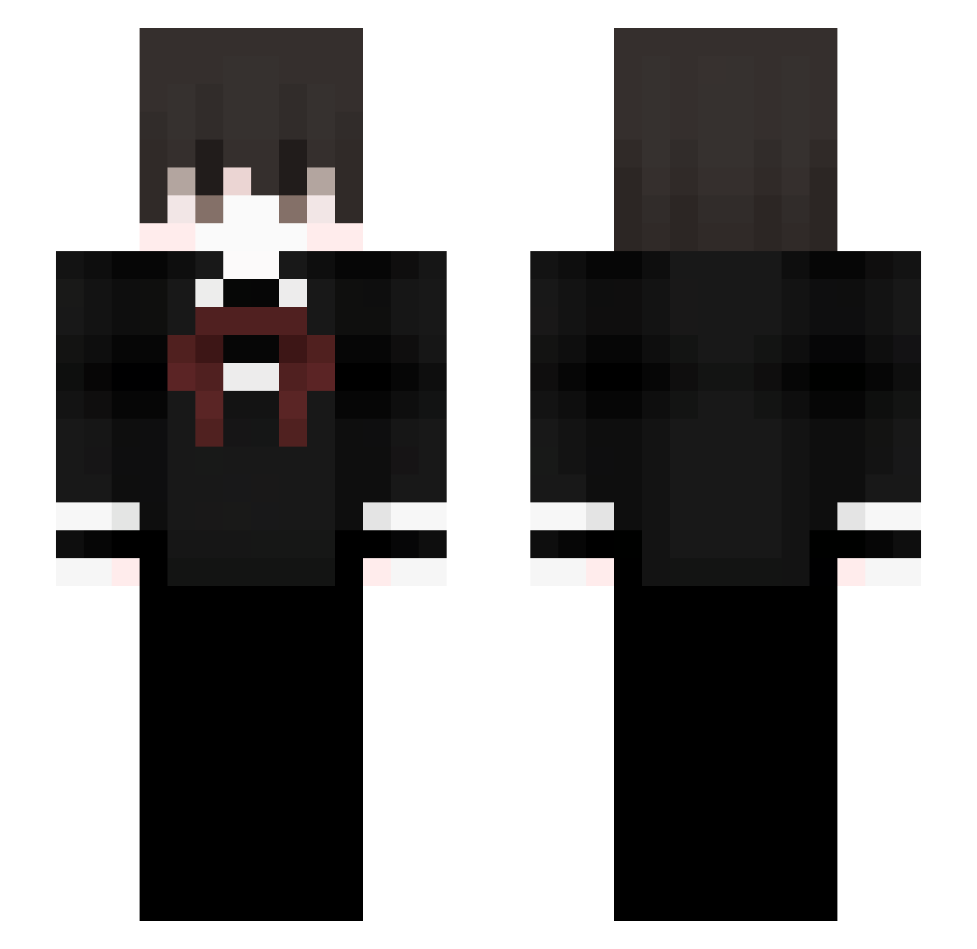 Portinelli Minecraft skin, front and back view