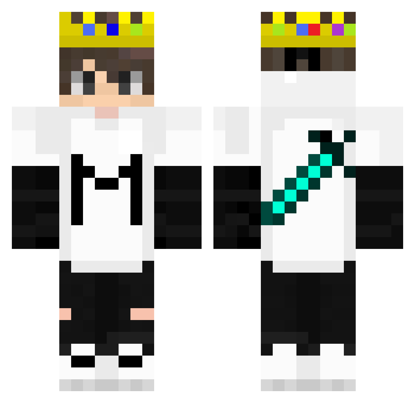 Mazinkaiser11 Minecraft skin, front and back view