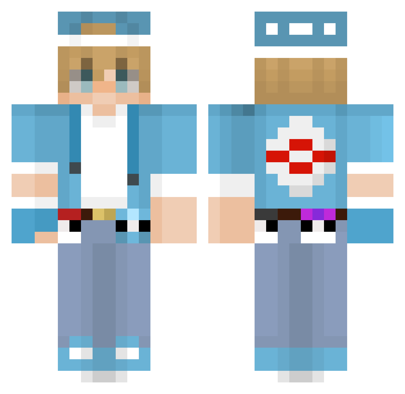 Theinfernalskell Minecraft skin, front and back view