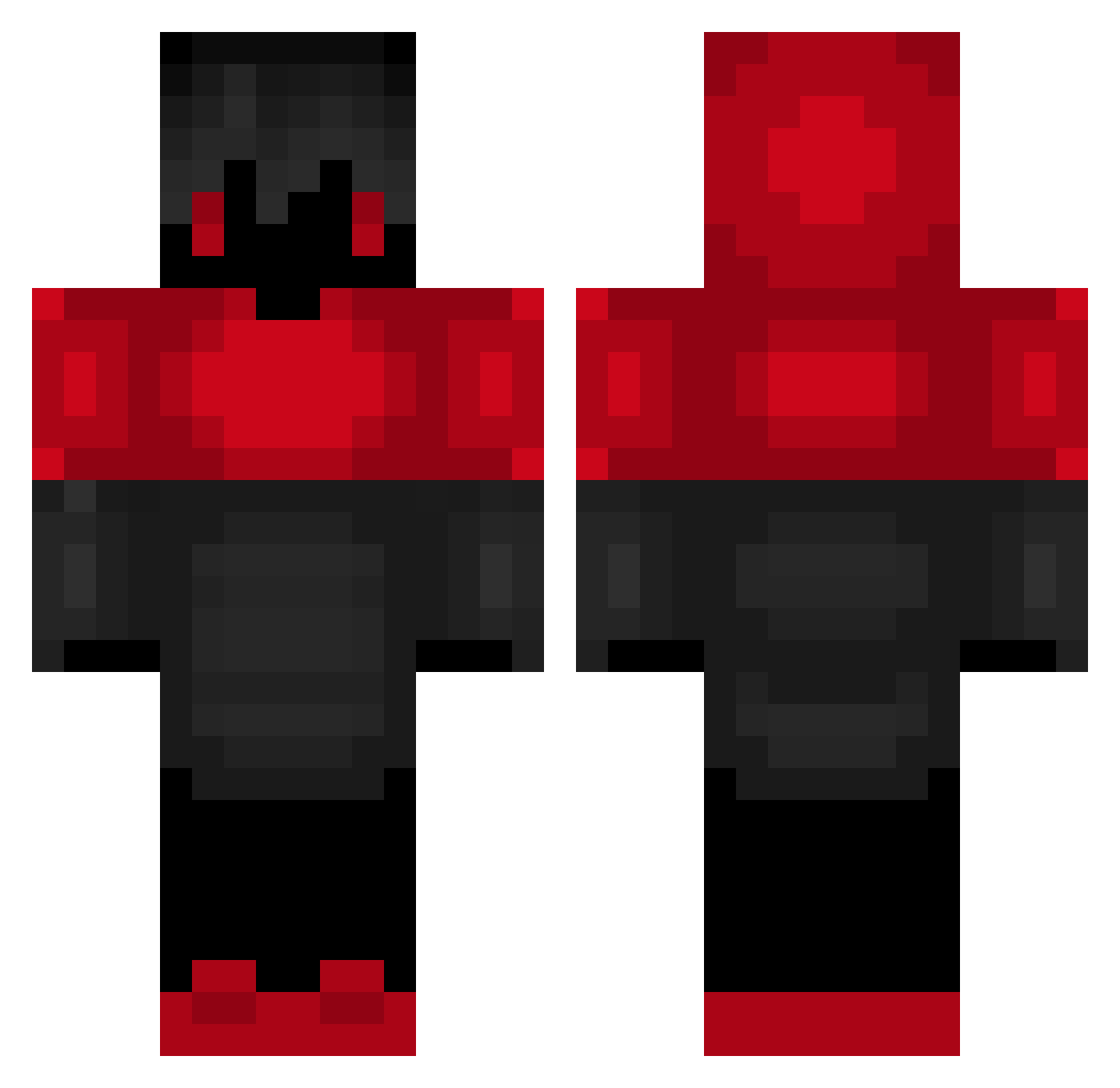 RooflusRL Minecraft skin, front and back view