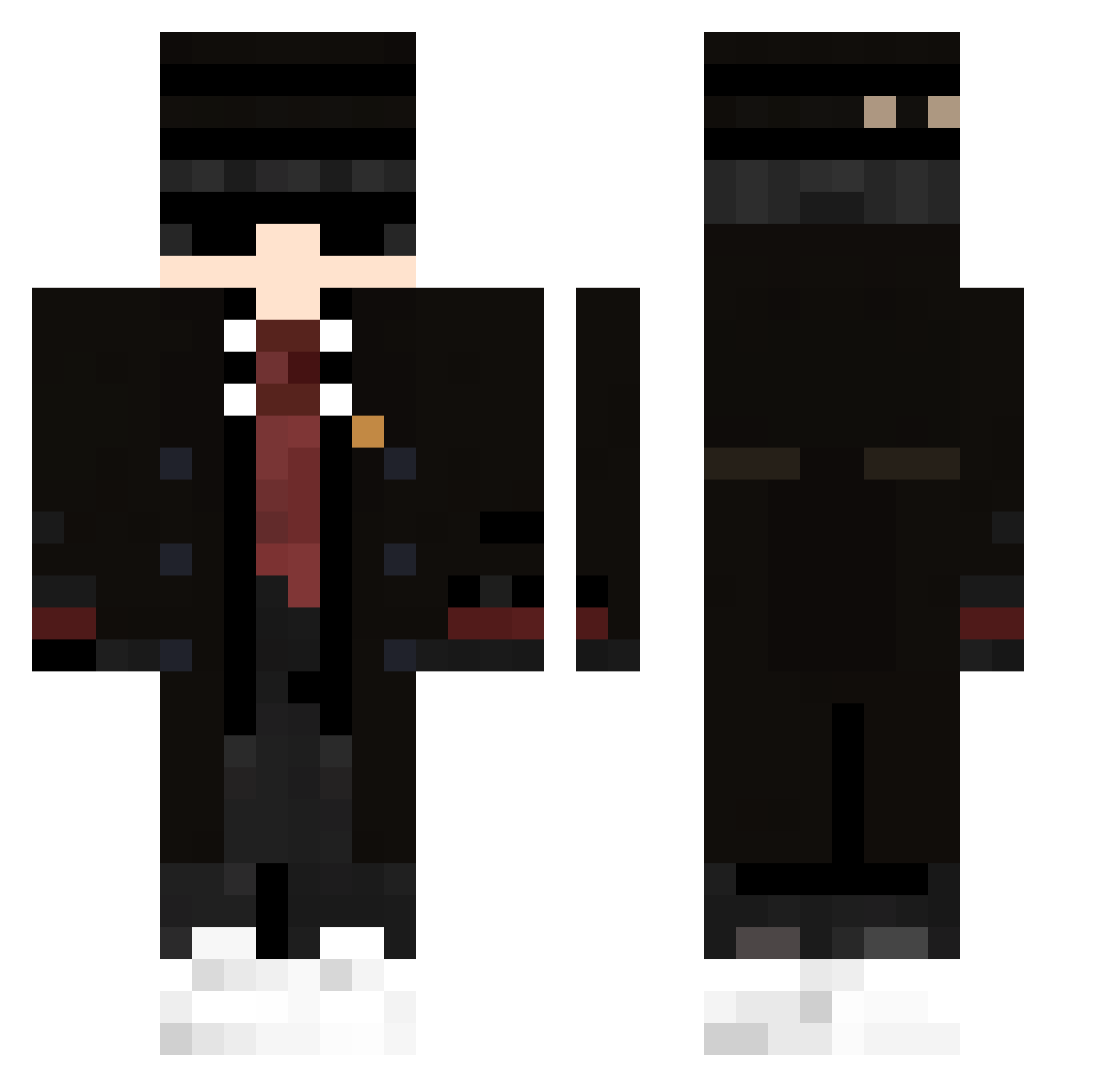 Zannun007 Minecraft skin, front and back view