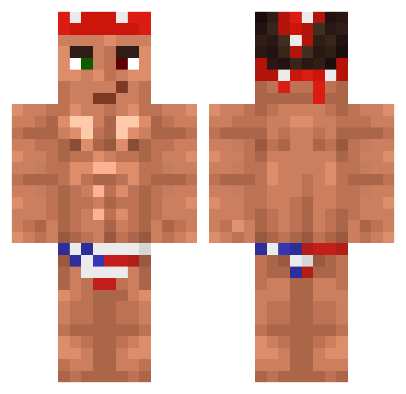 Cpt_Lang Minecraft skin, front and back view
