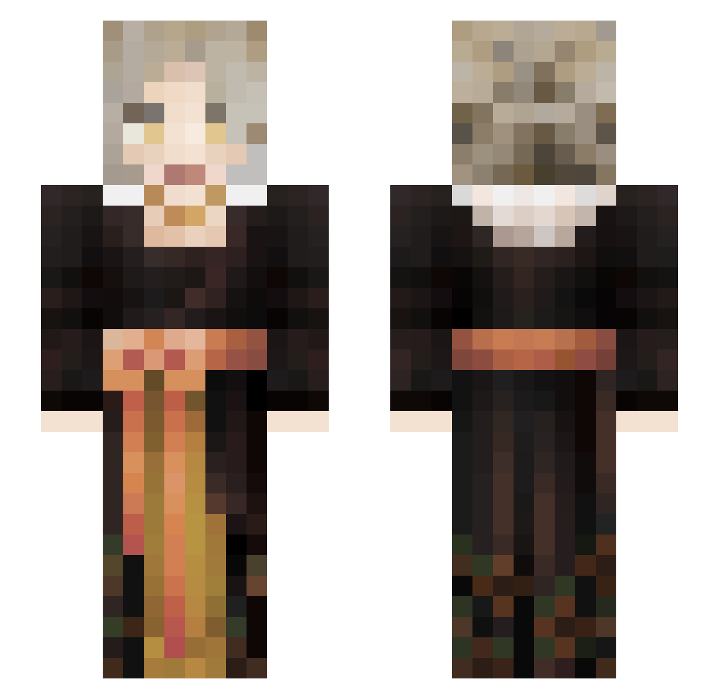 soft__rain Minecraft skin, front and back view