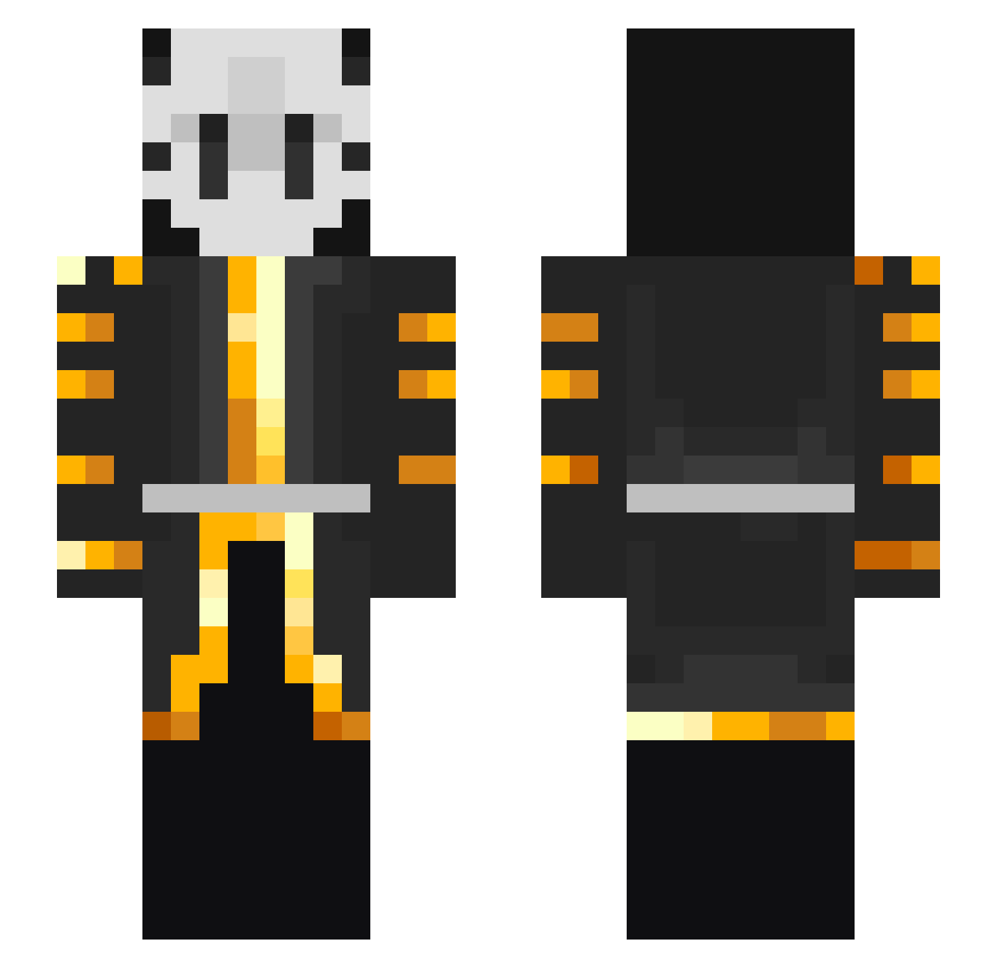 YourDemons Minecraft skin, front and back view