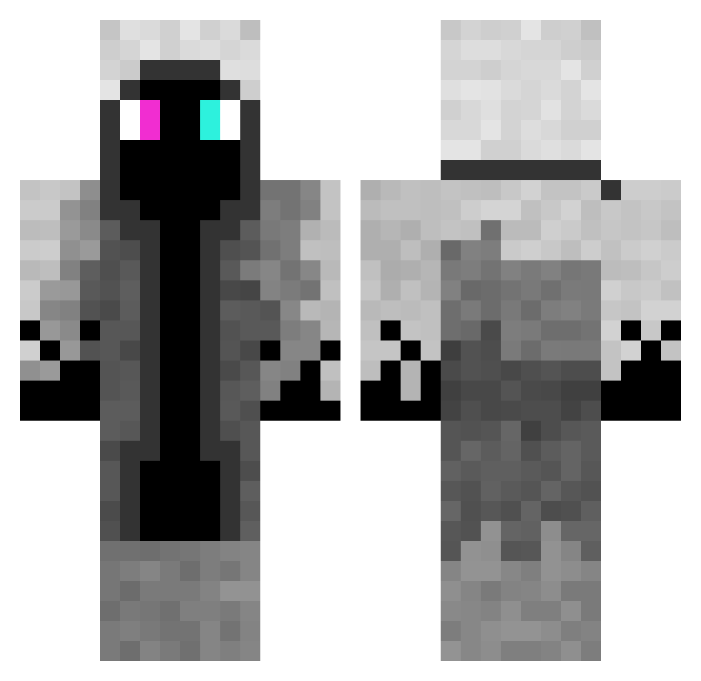 Carlonima Minecraft skin, front and back view