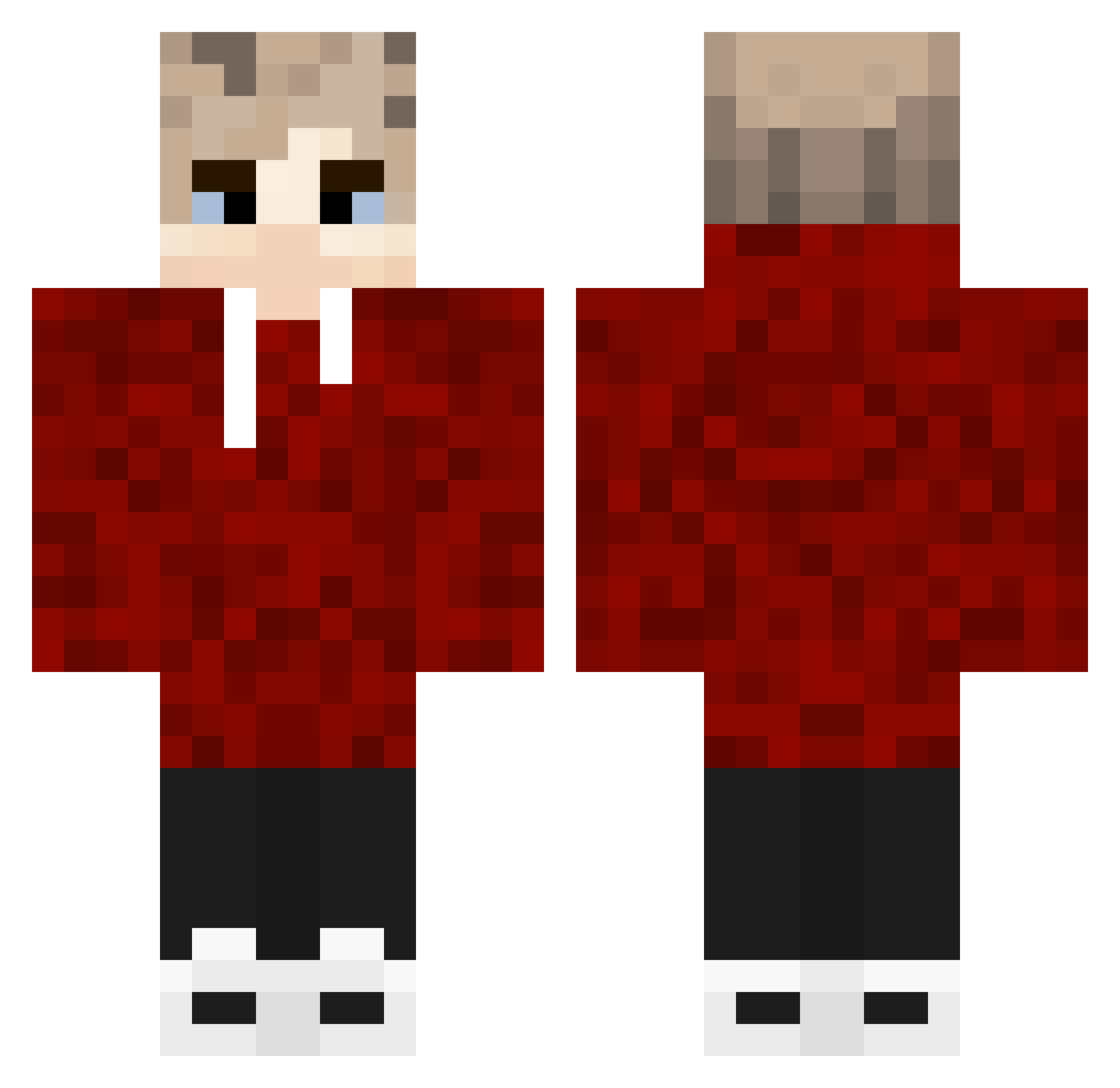 roPio Minecraft skin, front and back view