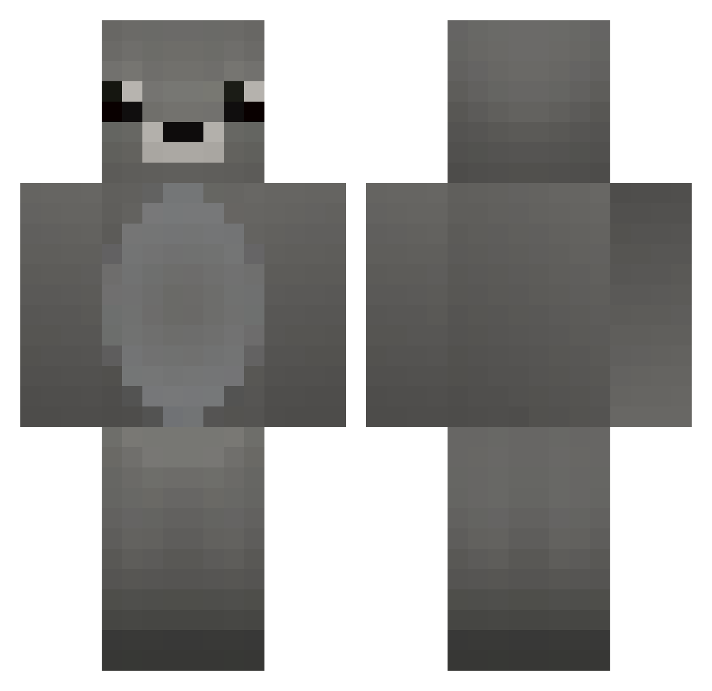 iambluie Minecraft skin, front and back view