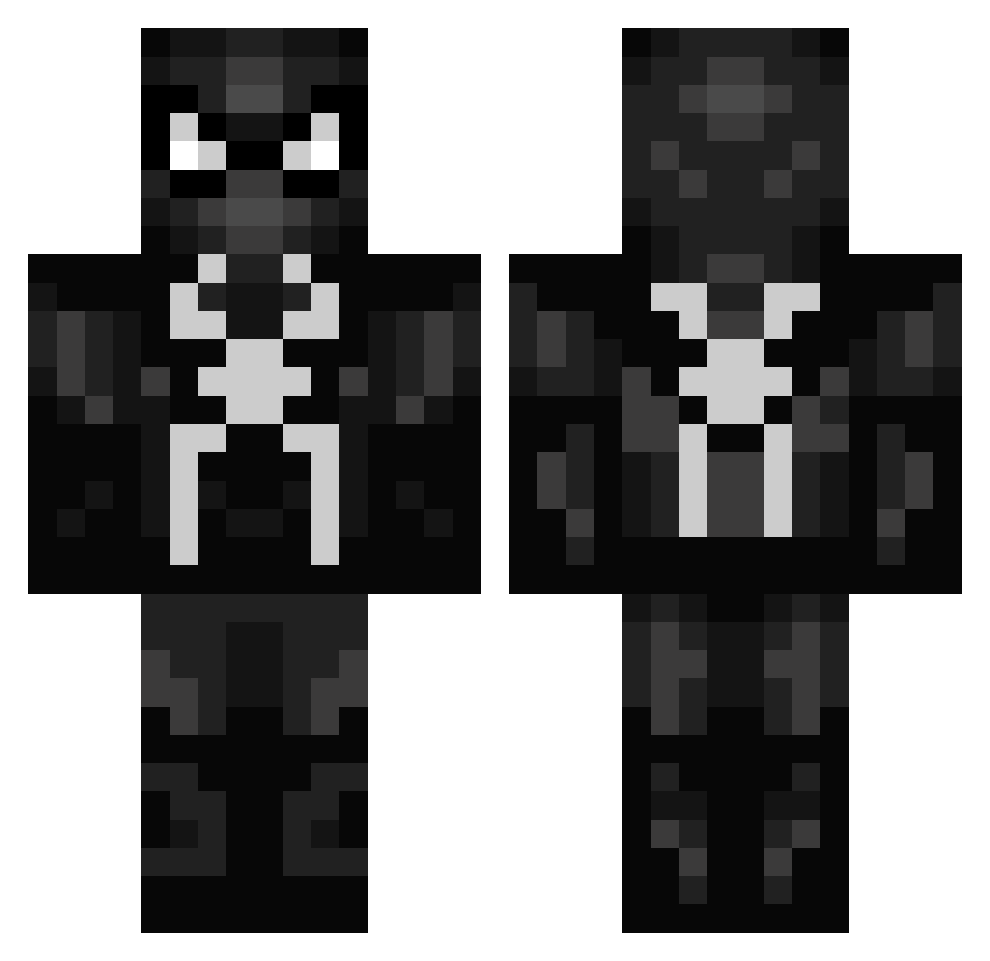 xNoxave Minecraft skin, front and back view