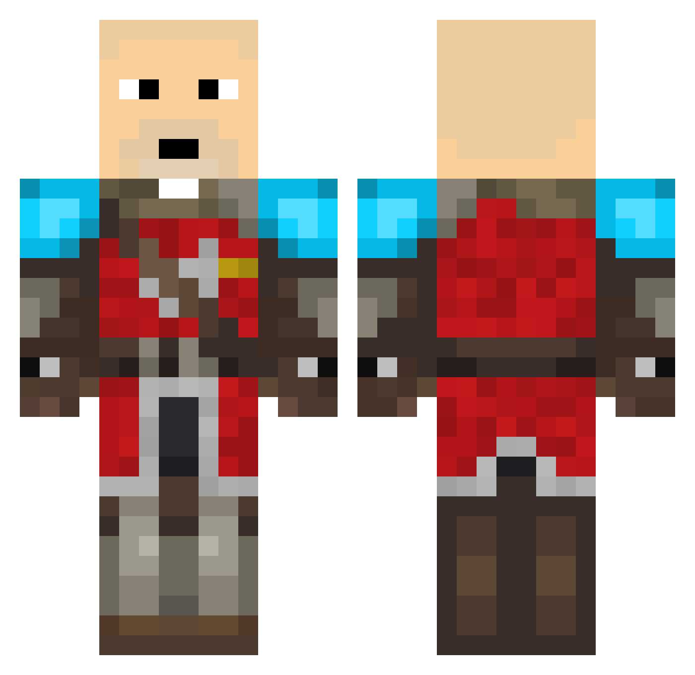 domn8u Minecraft skin, front and back view