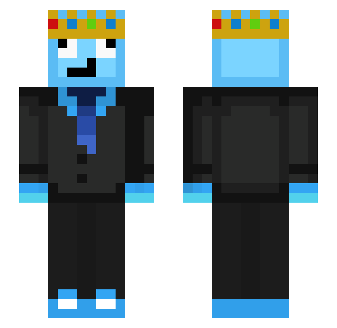 Shackz_ Minecraft skin, front and back view