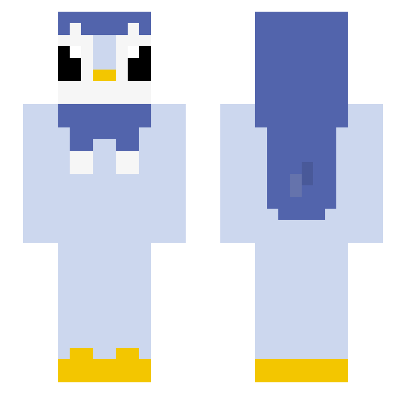 tieraj Minecraft skin, front and back view