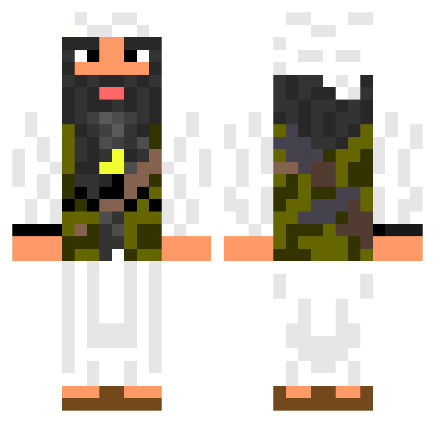 ChronicLOL Minecraft skin, front and back view