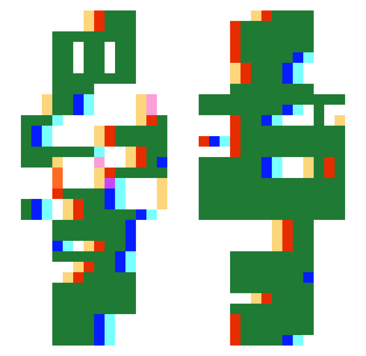 Pipnits Minecraft skin, front and back view
