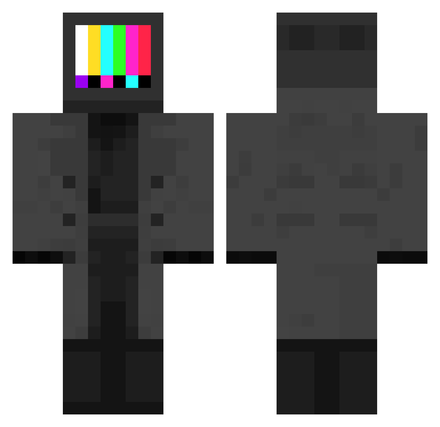 ls_la Minecraft skin, front and back view