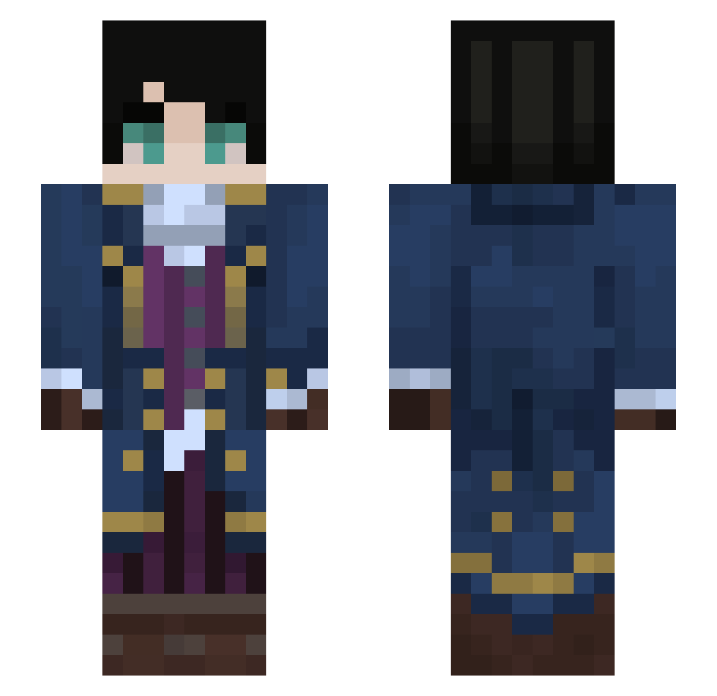 Ghost987 Minecraft skin, front and back view