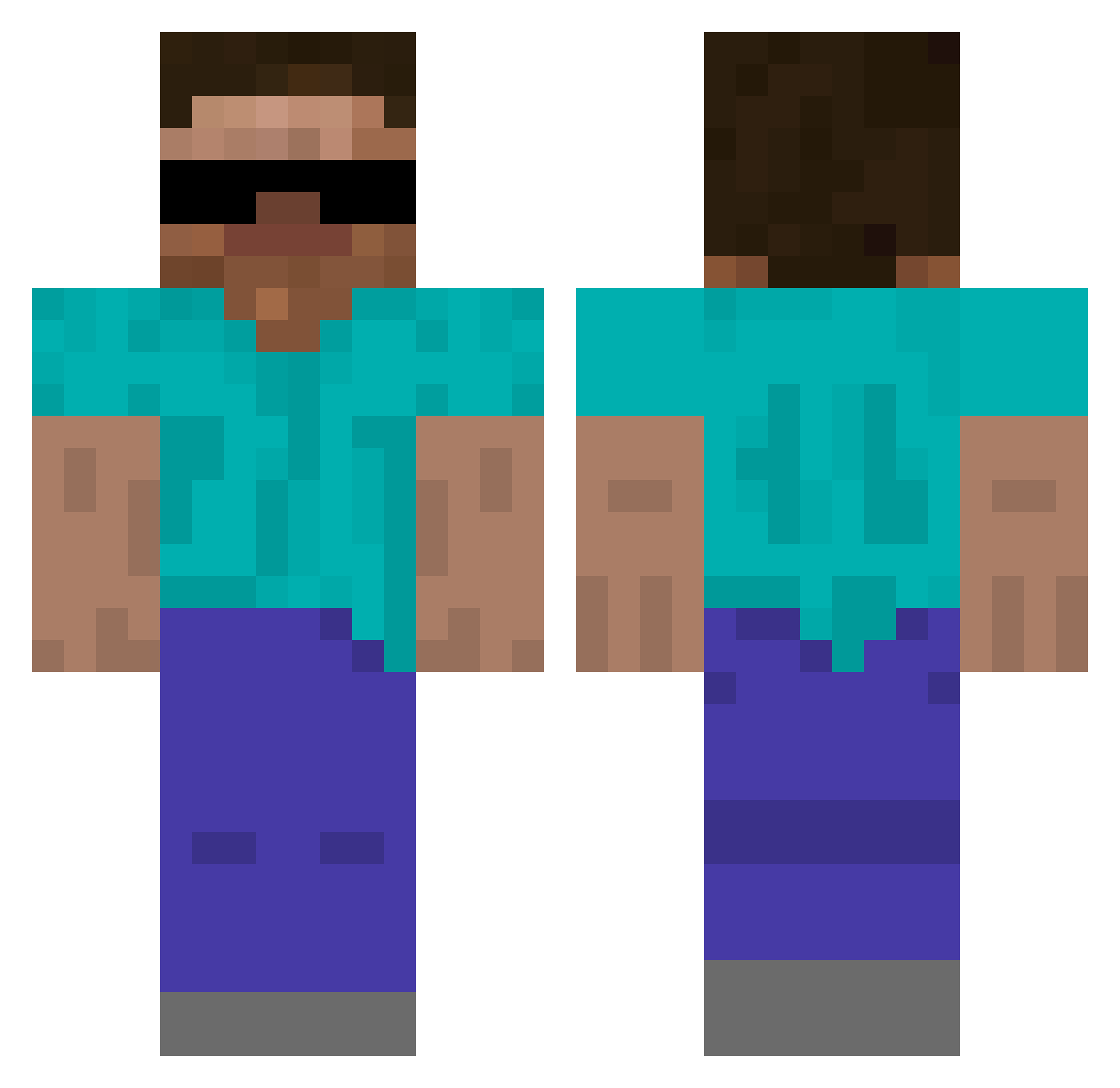 BabaPro31___ Minecraft skin, front and back view