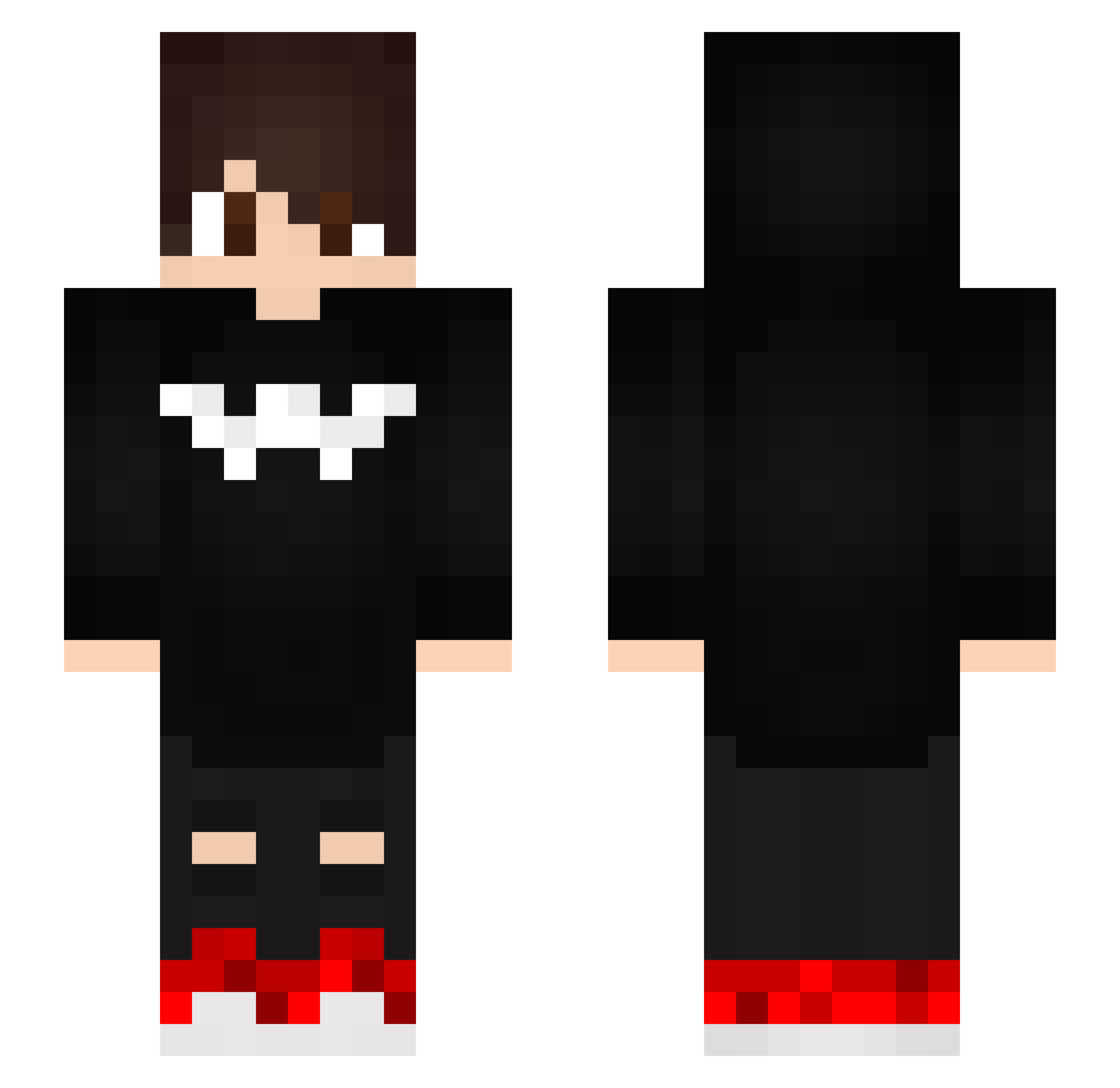 y_8i Minecraft skin, front and back view