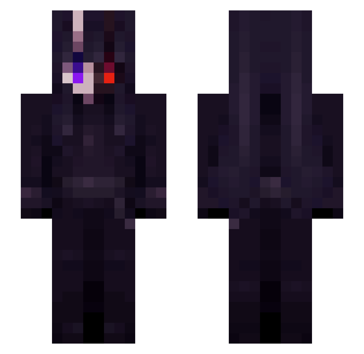 d3id Minecraft skin, front and back view