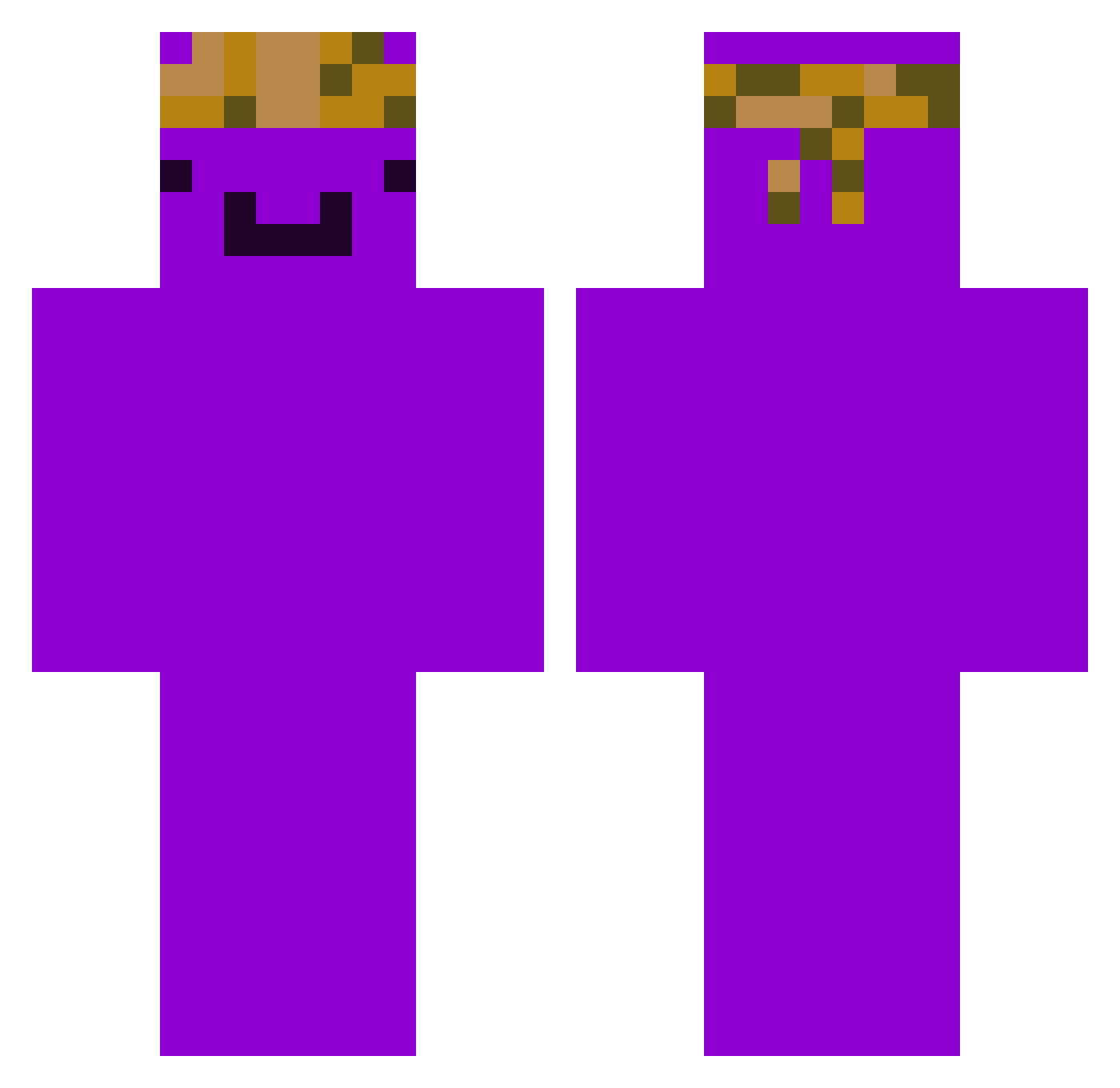 K_GLaD Minecraft skin, front and back view