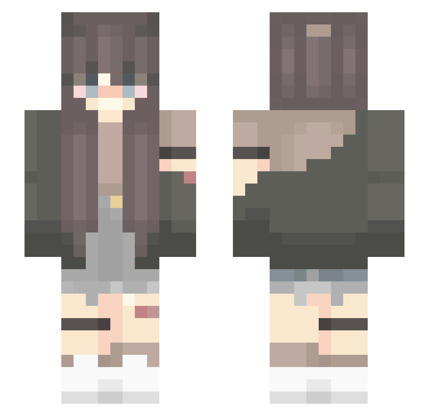 sxmebxdy_txyxu Minecraft skin, front and back view
