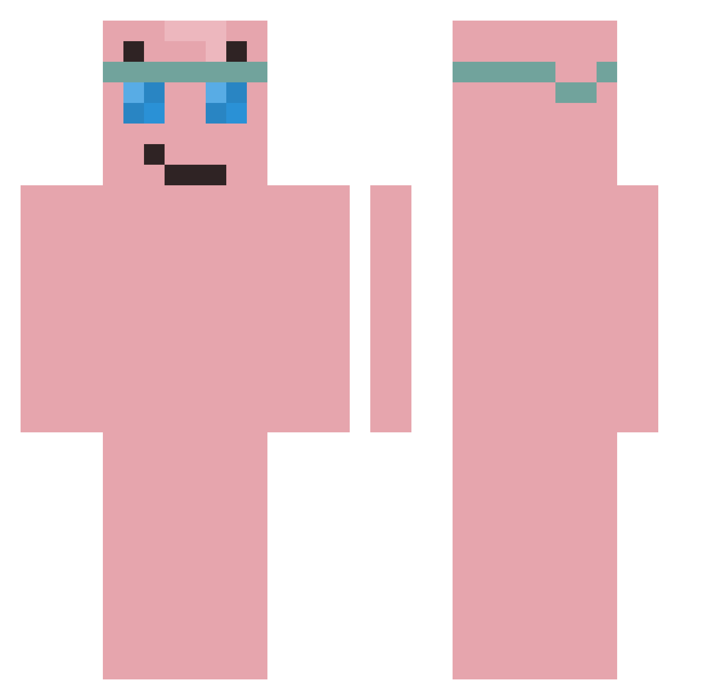 tarhika Minecraft skin, front and back view