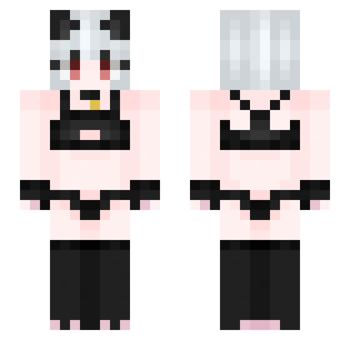 MSGX Minecraft skin, front and back view