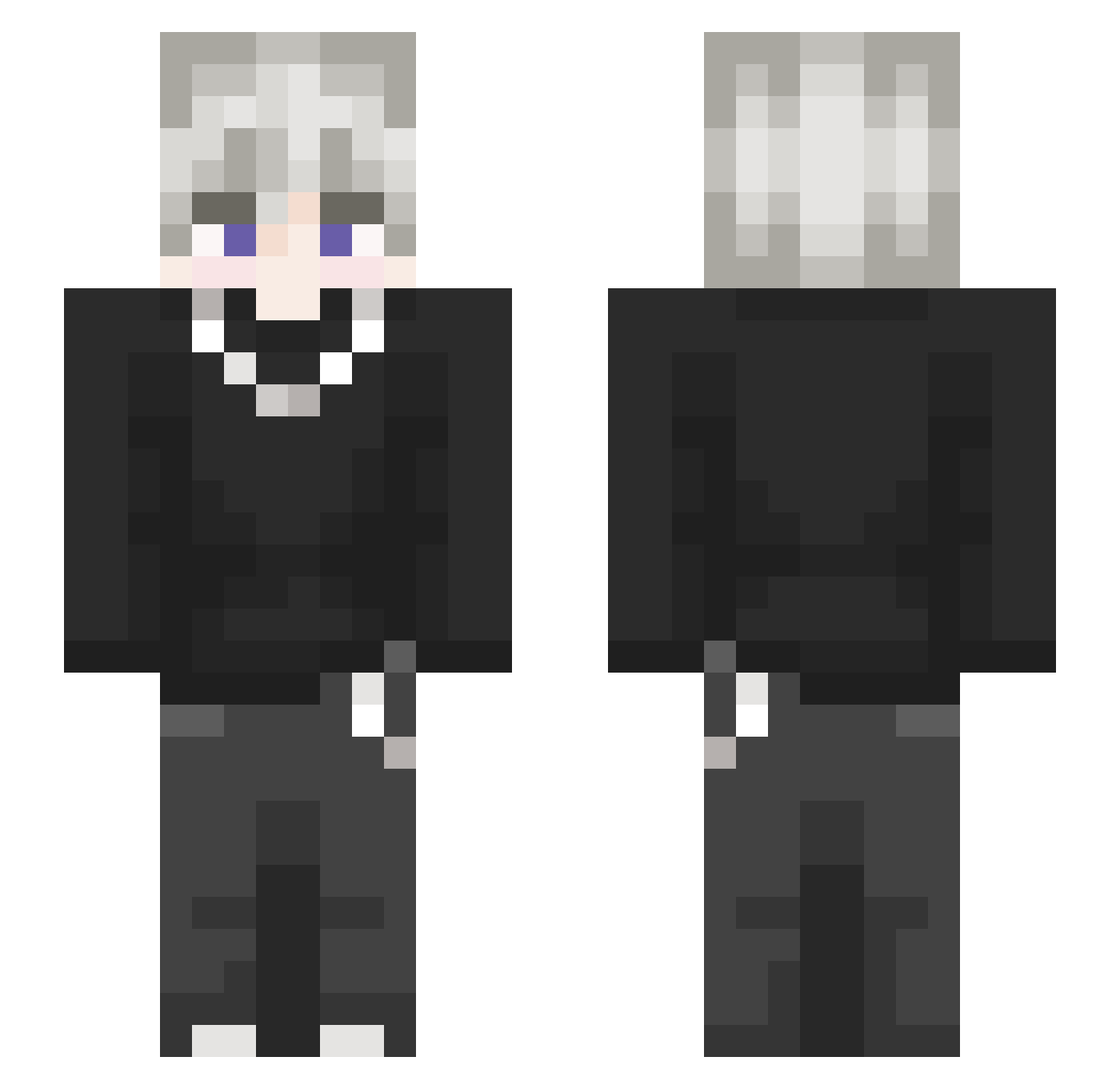 hyp0critical Minecraft skin, front and back view