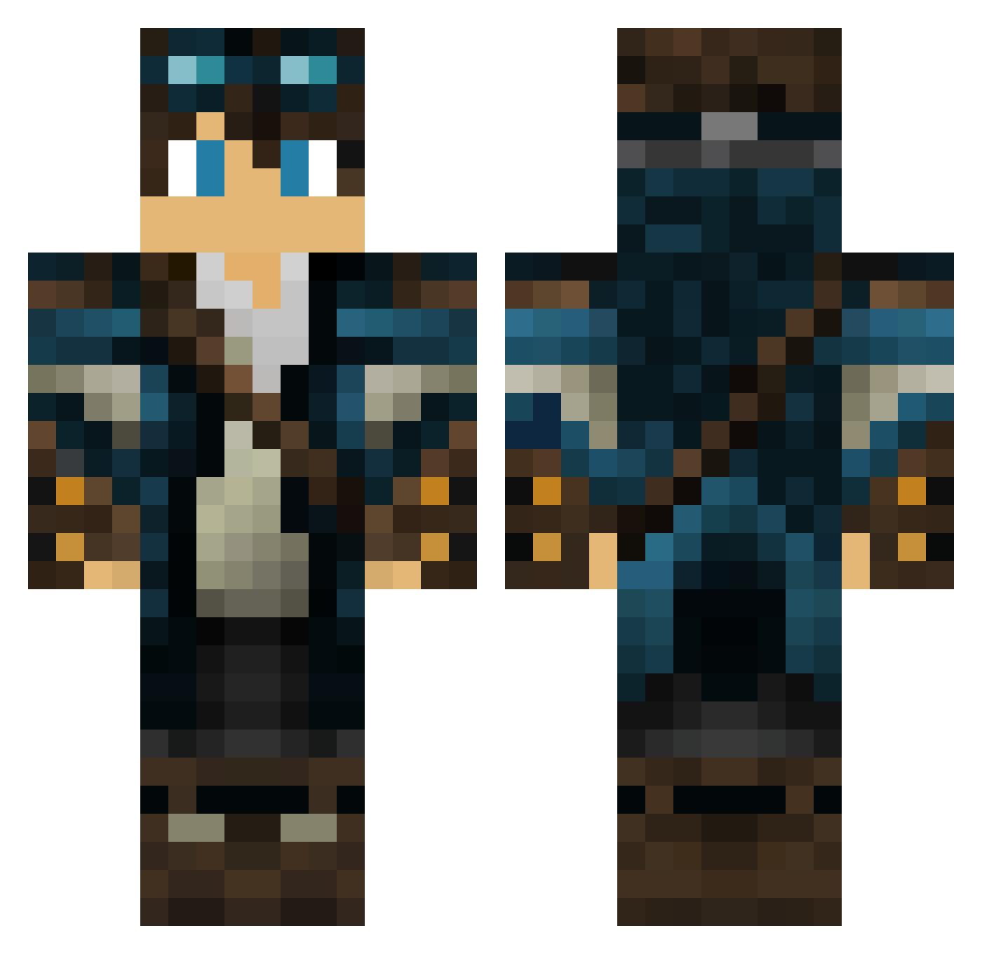 ShadowMaster_Mc Minecraft skin, front and back view