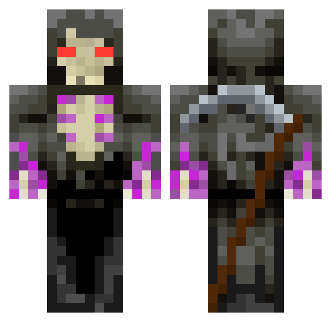 DreamBlade11 Minecraft skin, front and back view