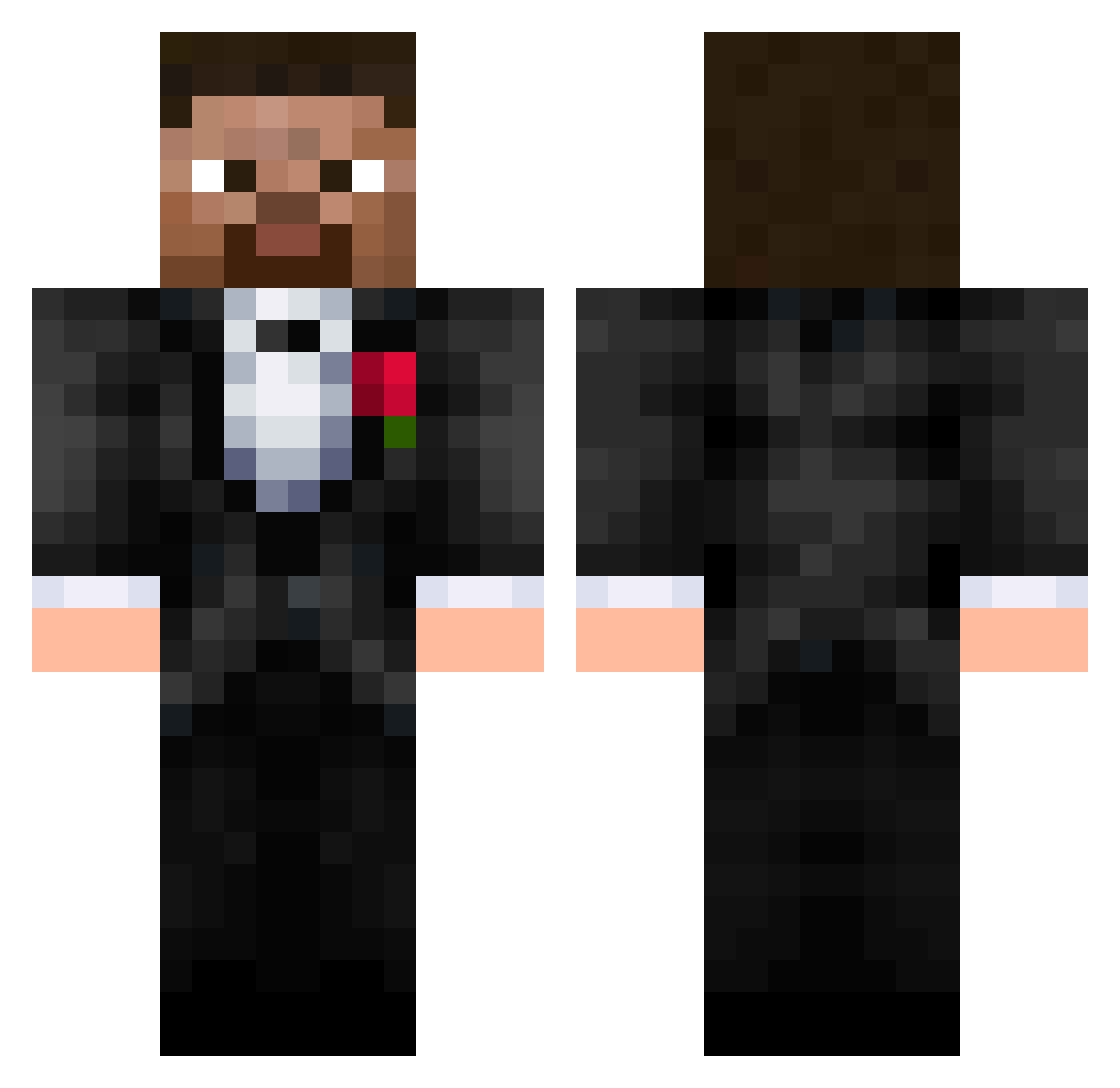 MalinaGoat Minecraft skin, front and back view