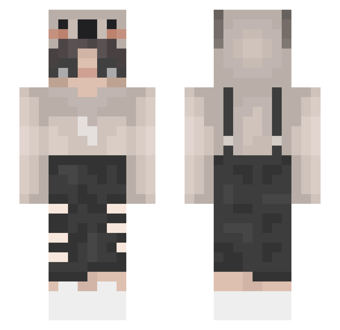 madrid__ Minecraft skin, front and back view