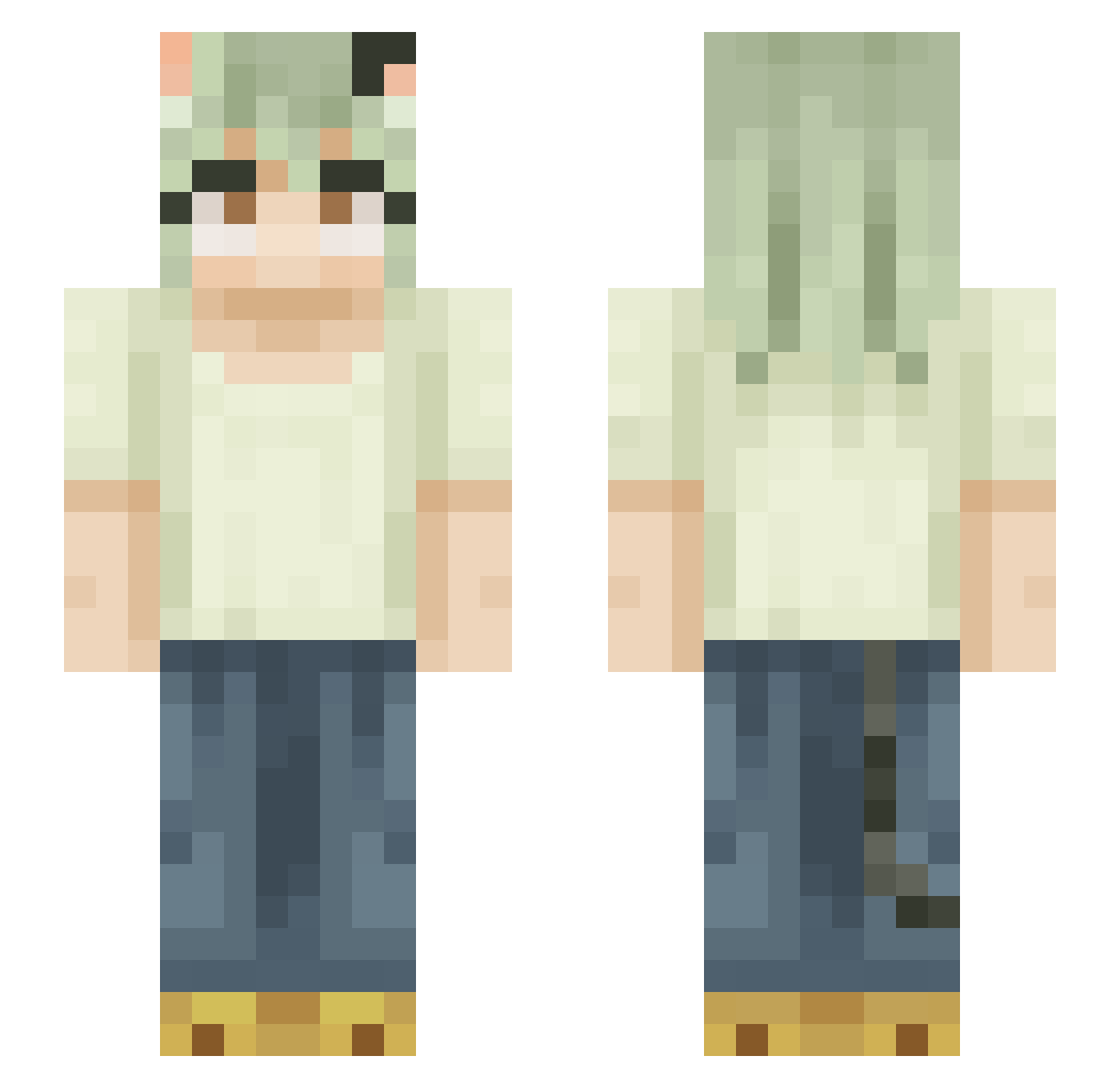 SwifterDemon Minecraft skin, front and back view
