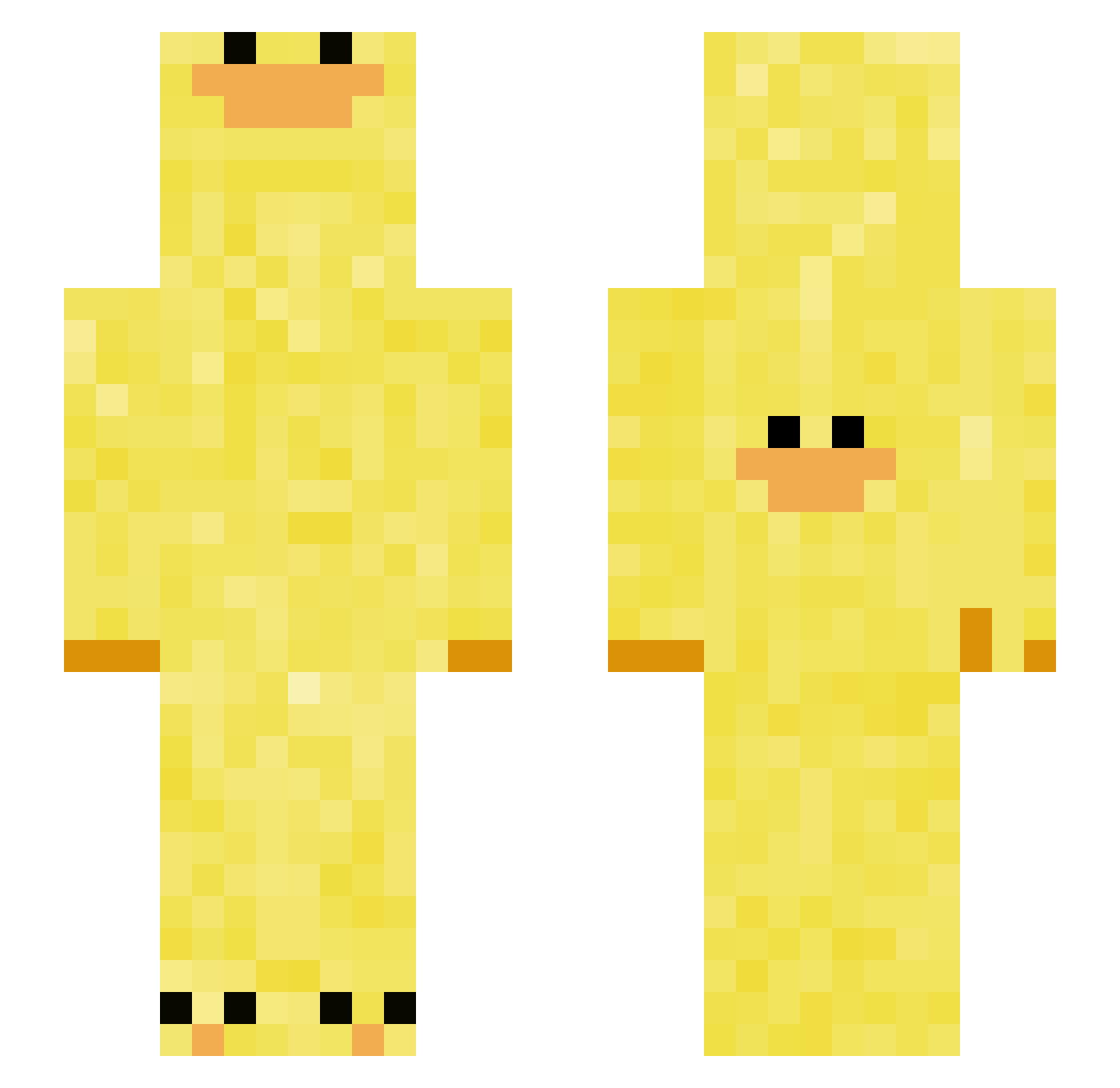 wzu8374 Minecraft skin, front and back view