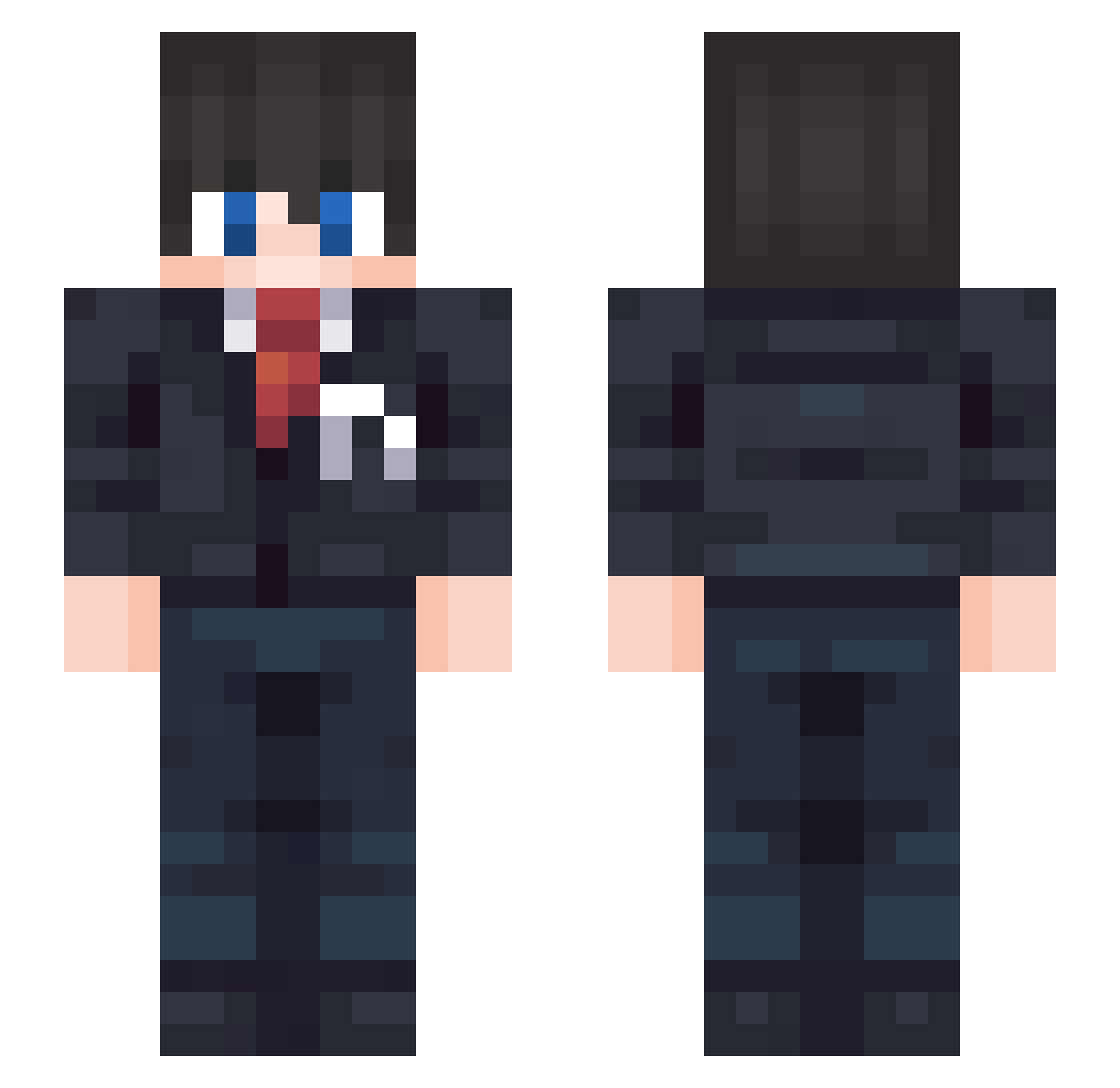 INSON1C Minecraft skin, front and back view