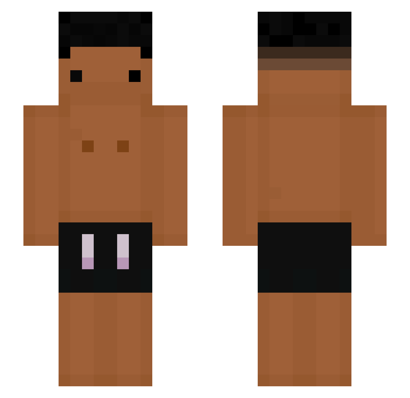 2pt_ Minecraft skin, front and back view