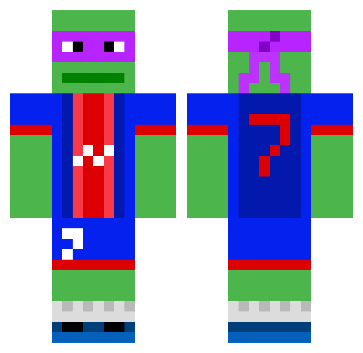 Fox_trot0510 Minecraft skin, front and back view