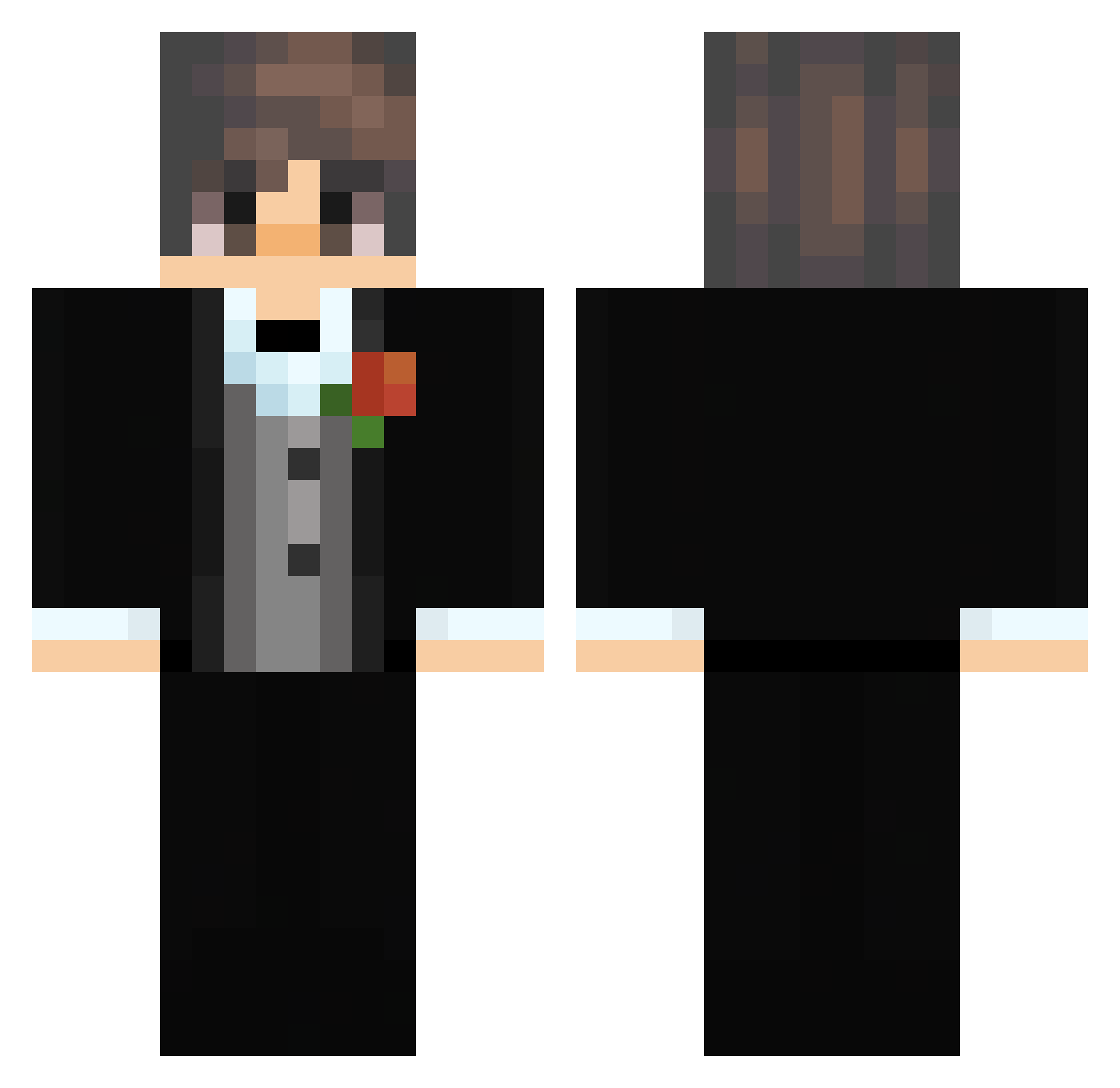 reesxEU Minecraft skin, front and back view