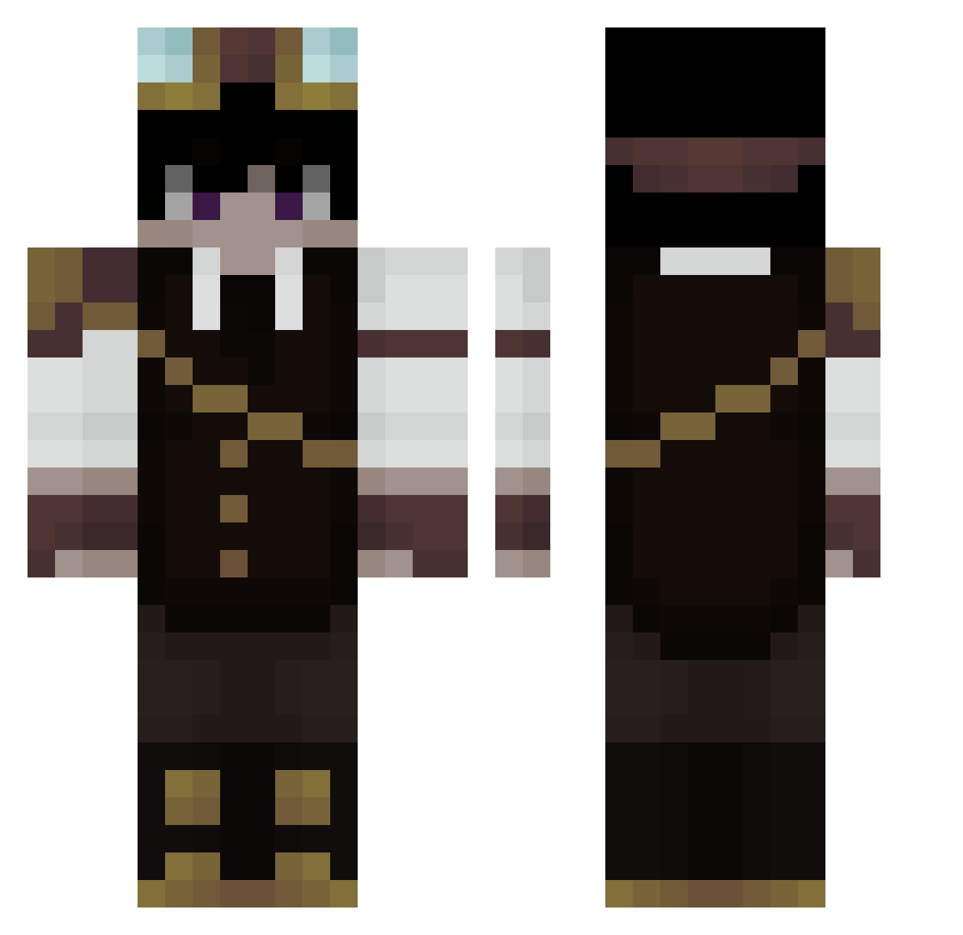 Lejnek Minecraft skin, front and back view