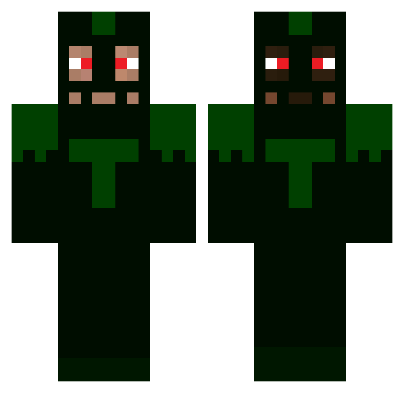 Thunderstone Minecraft skin, front and back view