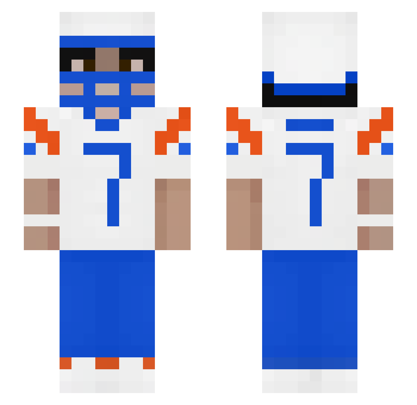 iphoe Minecraft skin, front and back view
