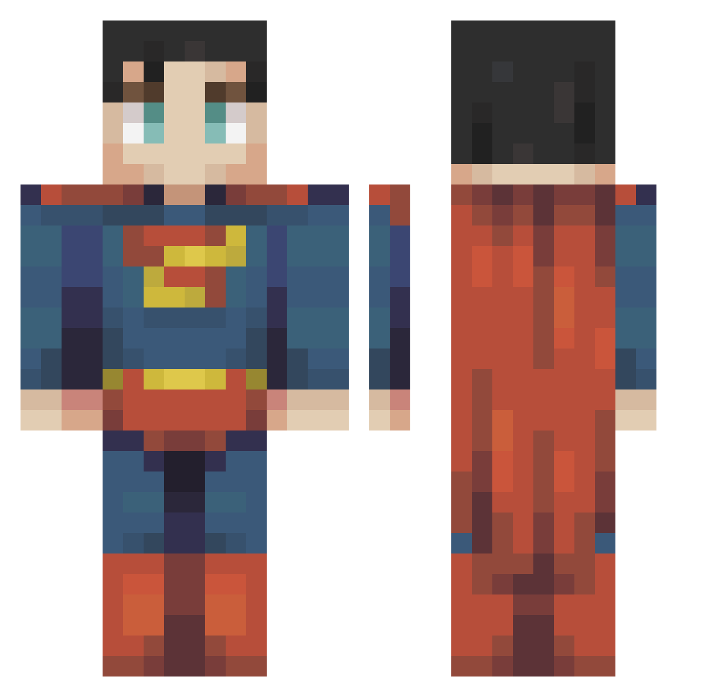 SturmTrumper Minecraft skin, front and back view