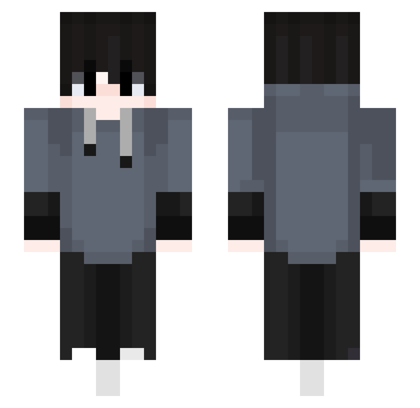 x3be6 Minecraft skin, front and back view