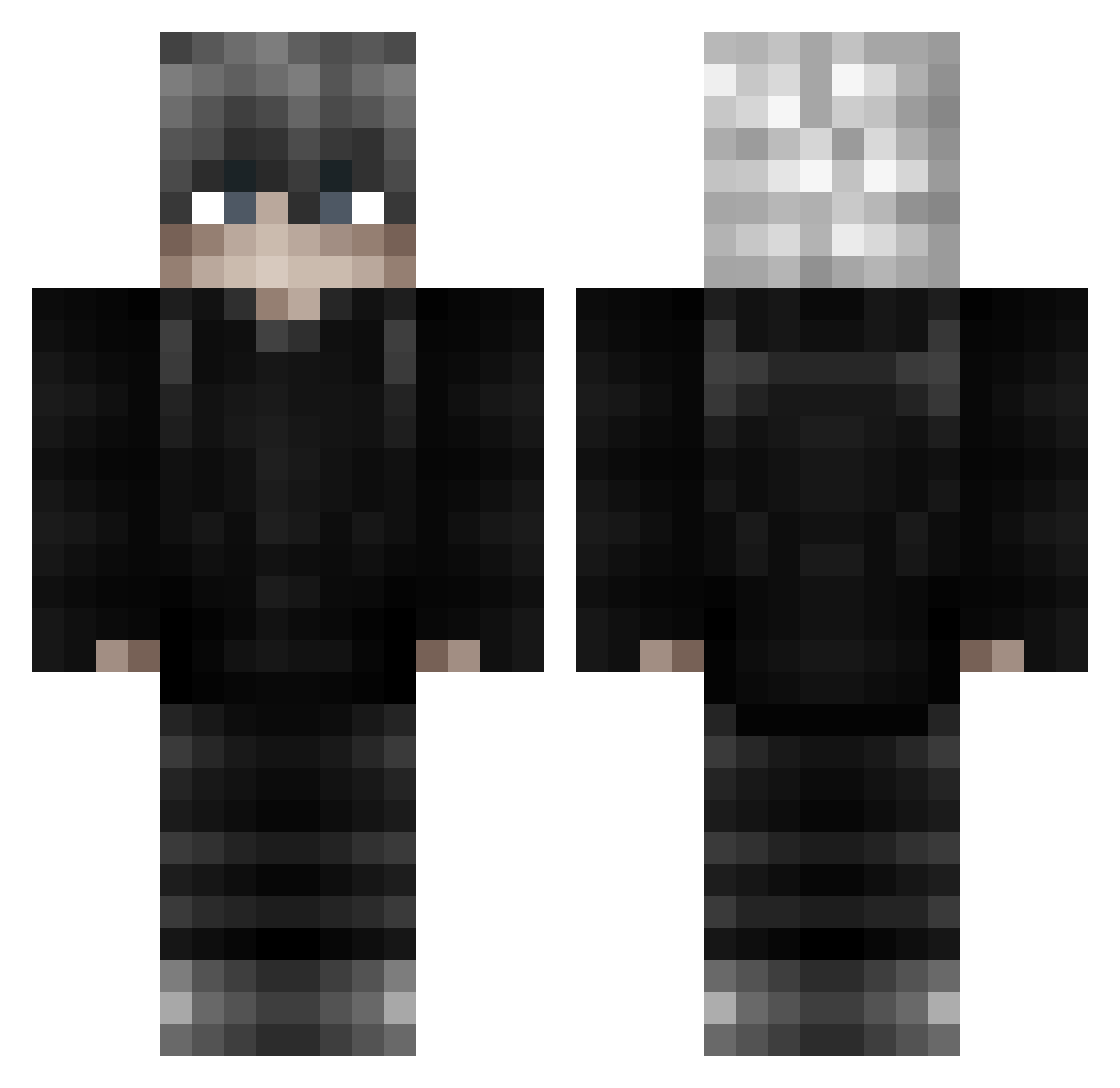 TheWinnerWariror Minecraft skin, front and back view