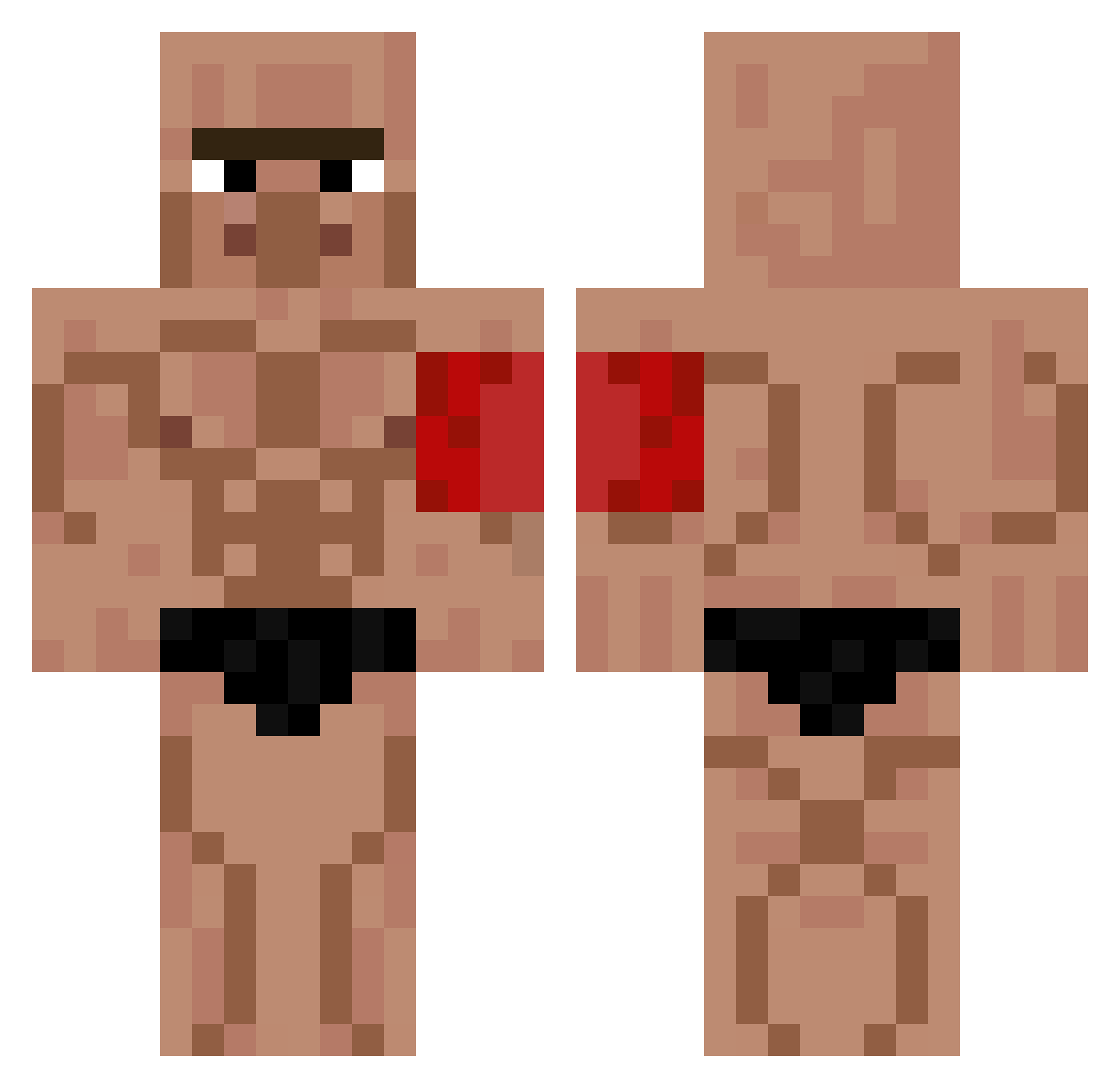 Sah_Quel_Plaisir Minecraft skin, front and back view