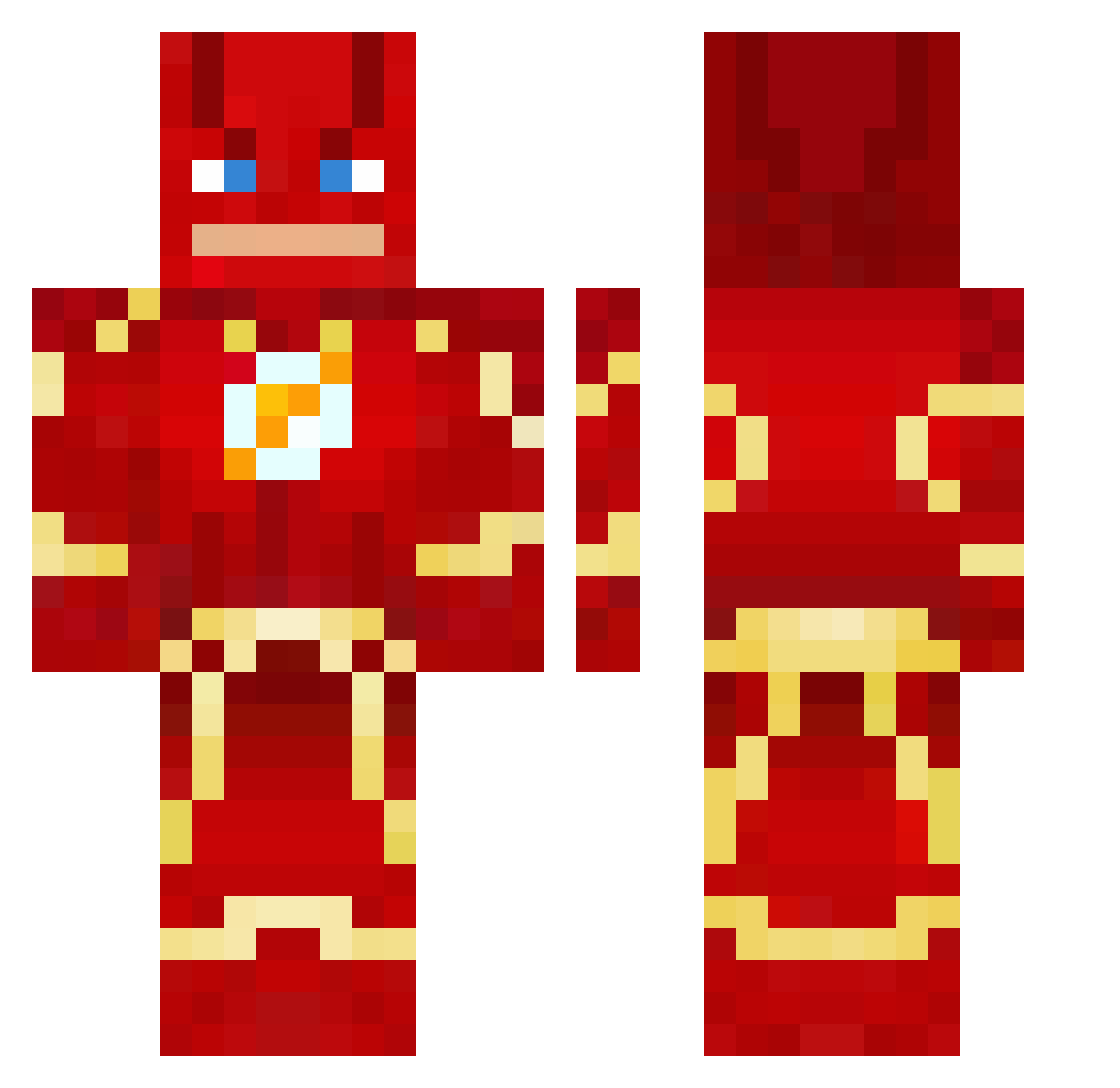 lraptor Minecraft skin, front and back view