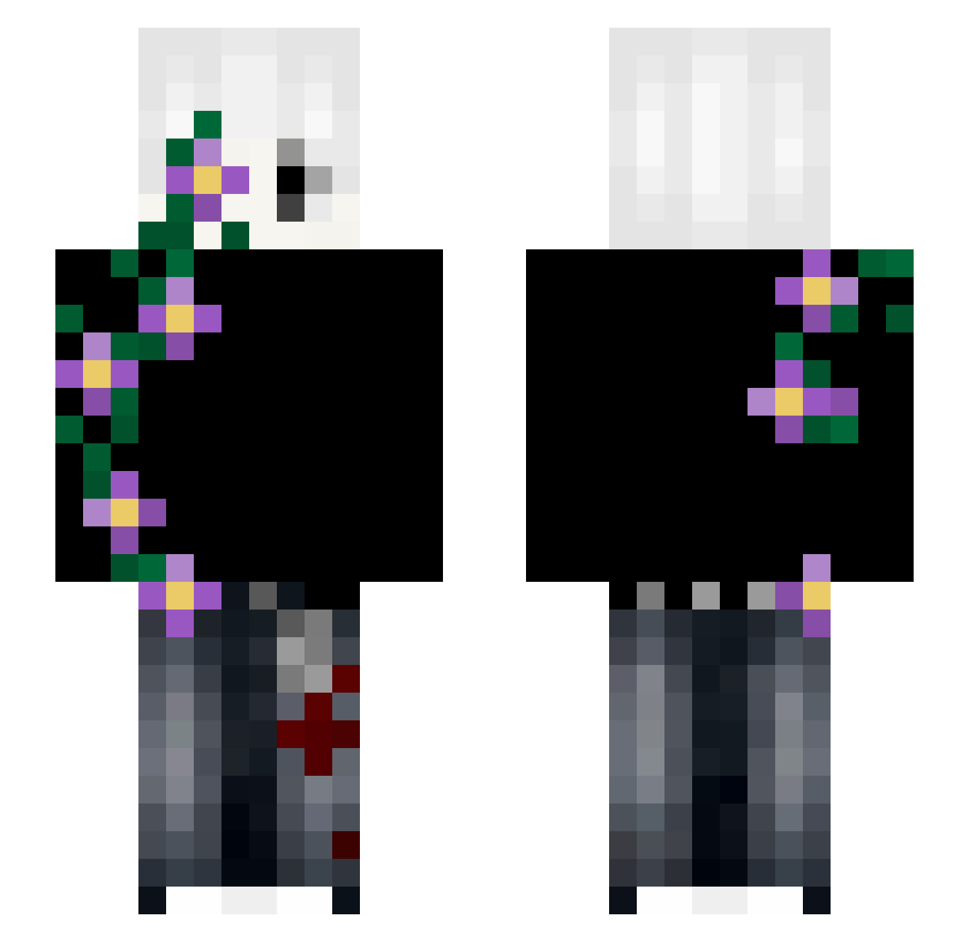 shikoru_ Minecraft skin, front and back view
