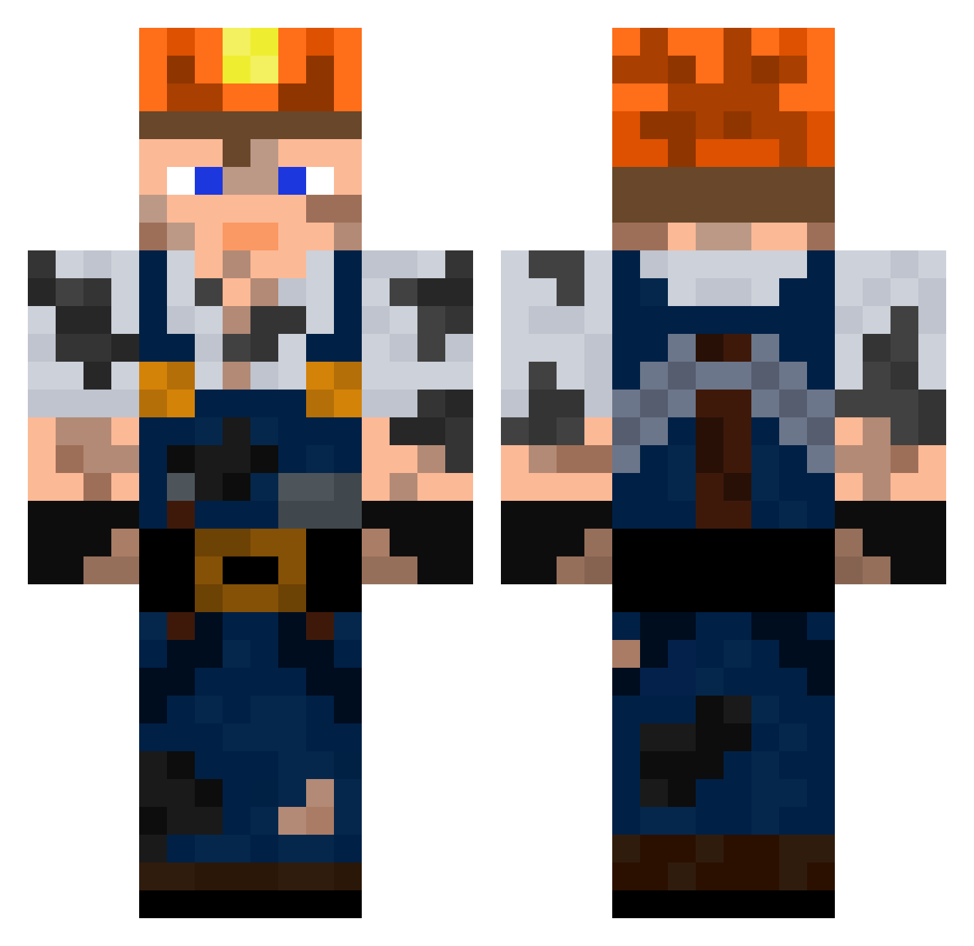 Bergwerk_CB1 Minecraft skin, front and back view