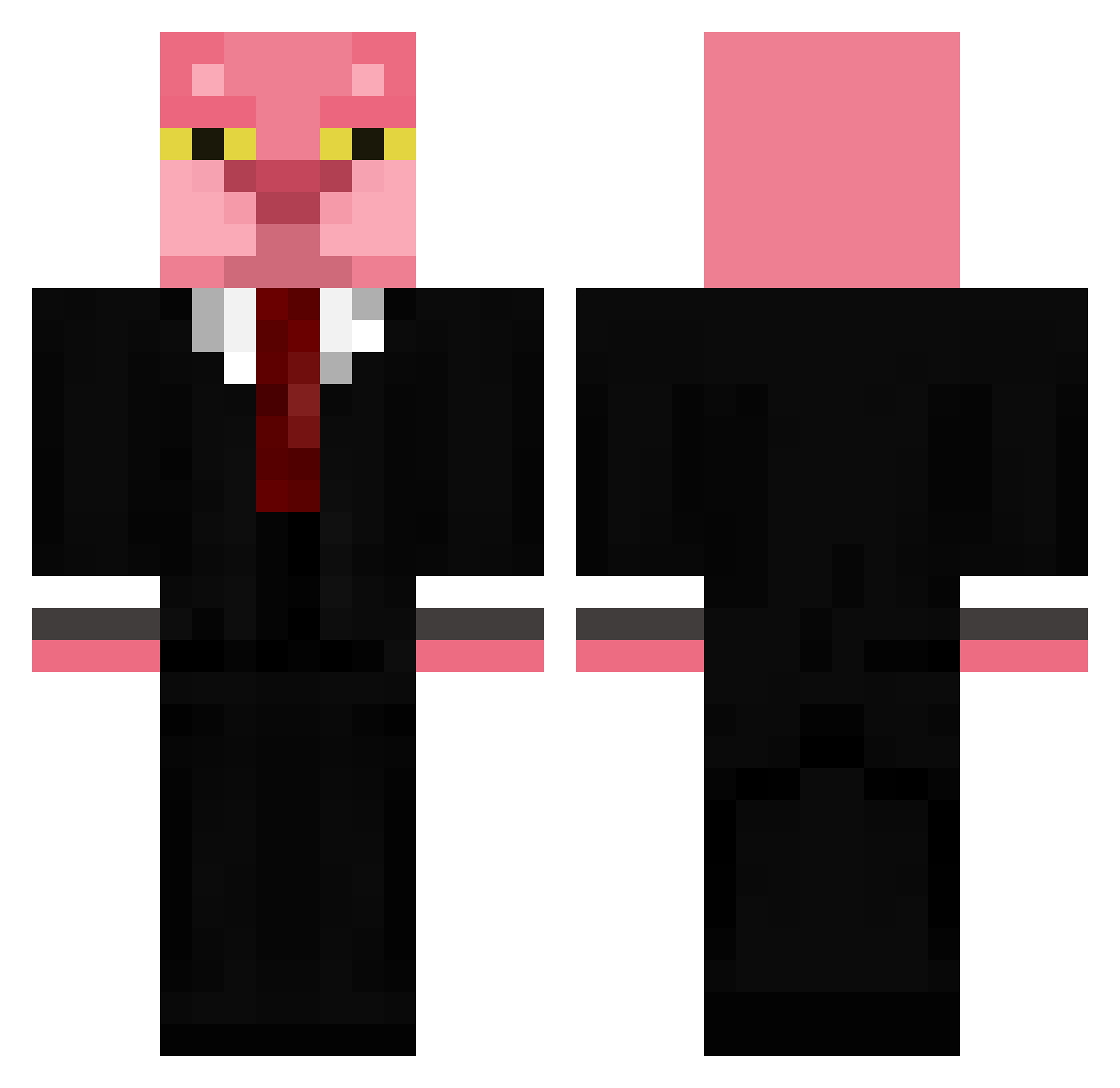 Bolavon Minecraft skin, front and back view